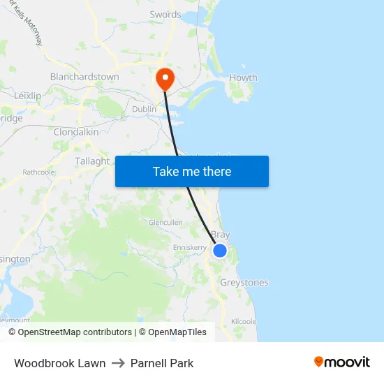 Woodbrook Lawn to Parnell Park map