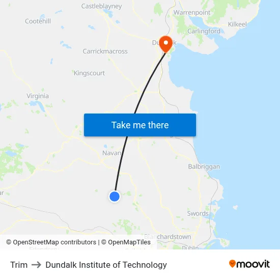 Trim to Dundalk Institute of Technology map