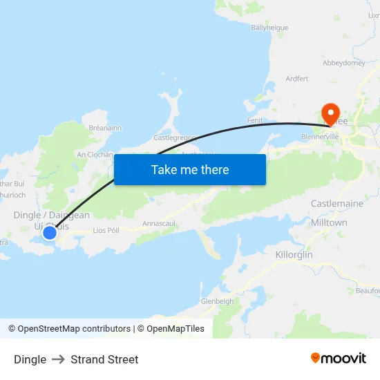 Dingle to Strand Street map