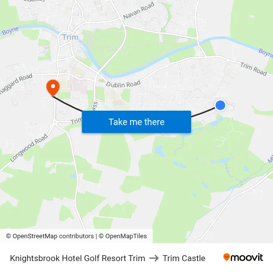 Knightsbrook Hotel Golf Resort Trim to Trim Castle map