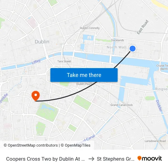 Coopers Cross Two by Dublin At Home to St Stephens Green map