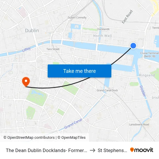 The Dean Dublin Docklands- Formerly The Mayson to St Stephens Green map