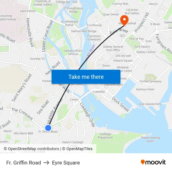 Fr. Griffin Road to Eyre Square map