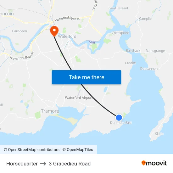 Horsequarter to 3 Gracedieu Road map
