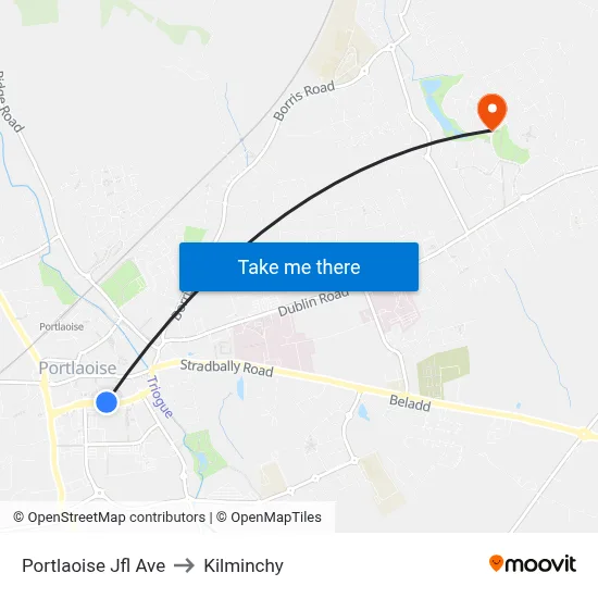 Portlaoise Jfl Ave to Kilminchy map