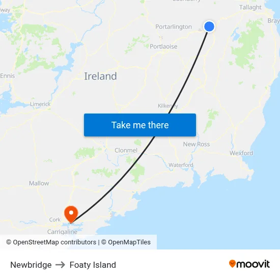 Newbridge to Foaty Island map