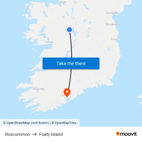 Roscommon to Foaty Island map