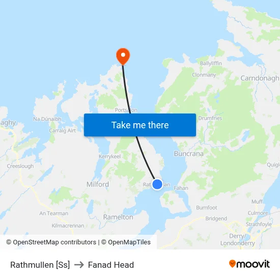 Rathmullen [Ss] to Fanad Head map