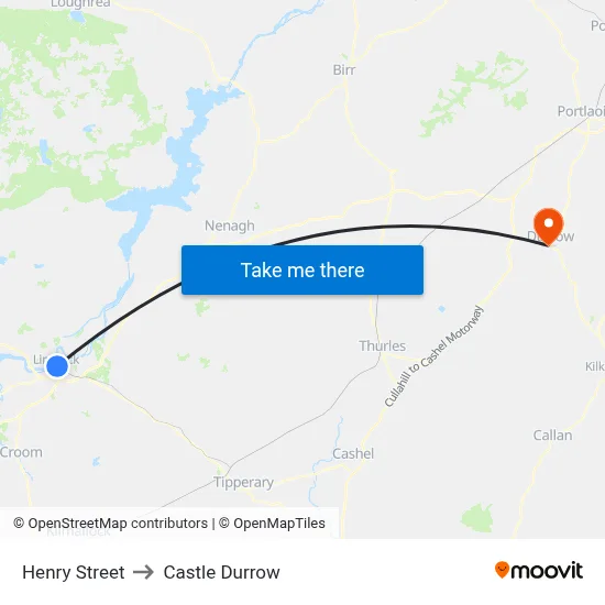 Henry Street to Castle Durrow map