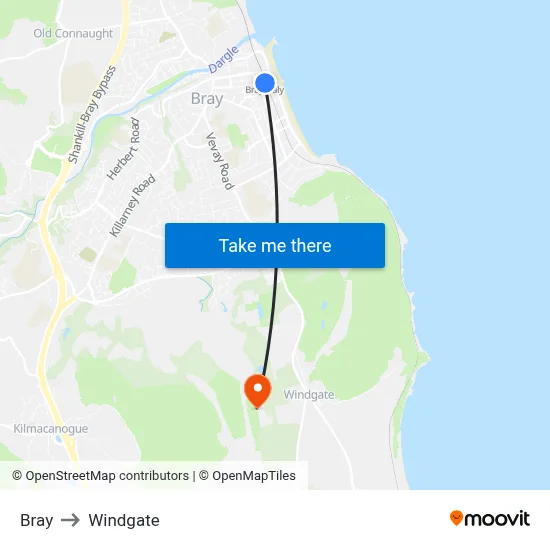 Bray to Windgate map