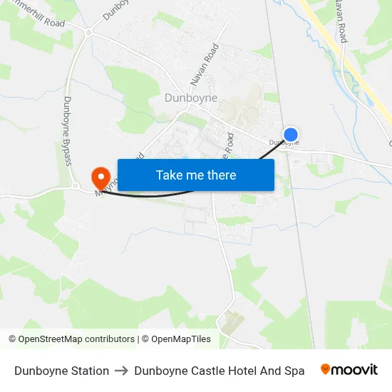 Dunboyne Station to Dunboyne Castle Hotel And Spa map
