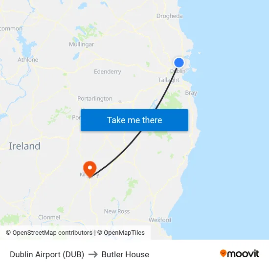 Dublin Airport (DUB) to Butler House map
