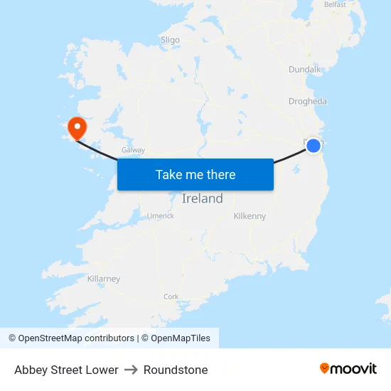 Abbey Street Lower to Roundstone map