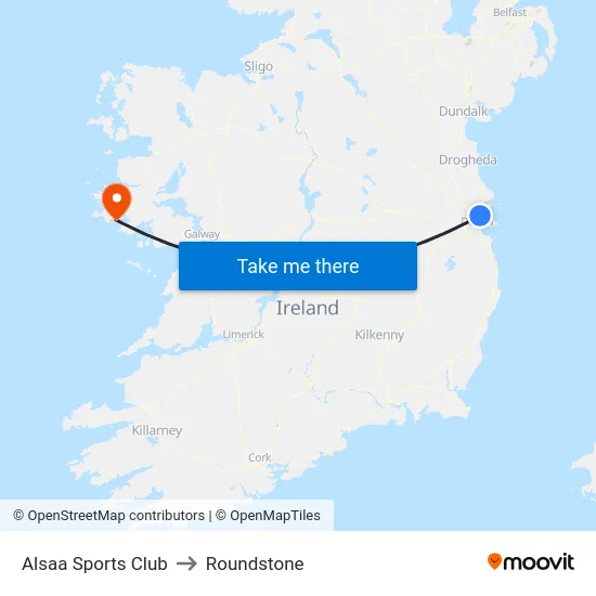 Alsaa Sports Club to Roundstone map