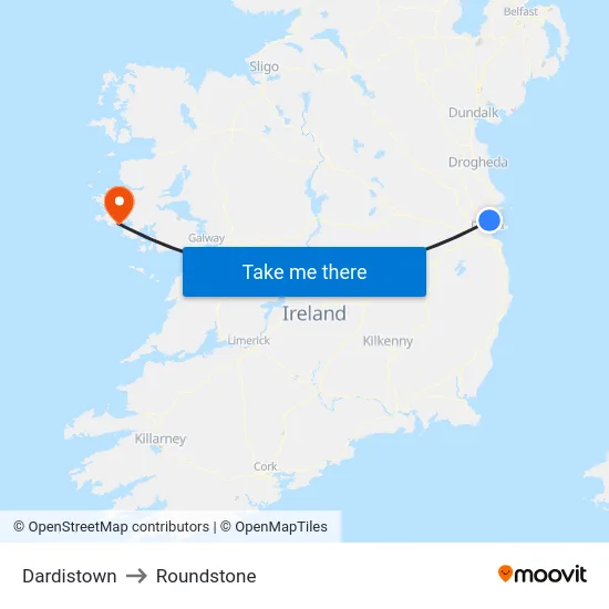 Dardistown to Roundstone map