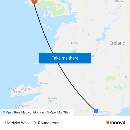 Mardyke Walk to Roundstone map