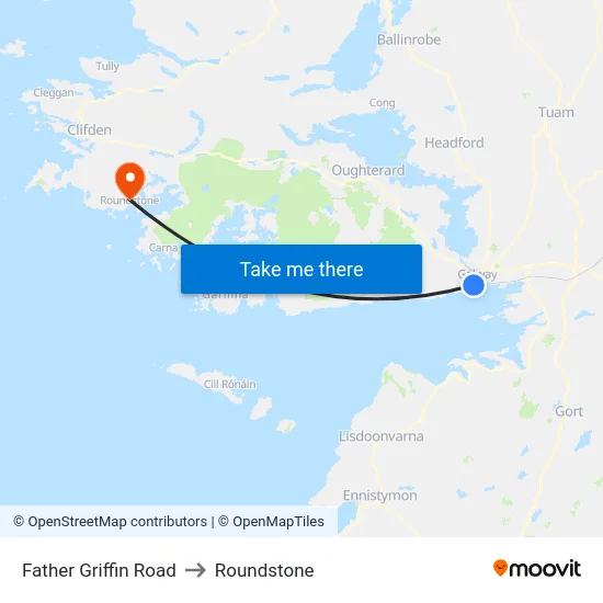 Father Griffin Road to Roundstone map