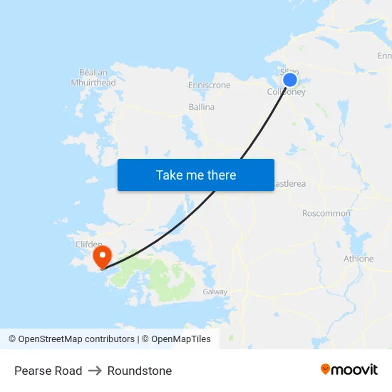 Pearse Road to Roundstone map