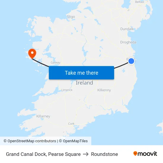 Grand Canal Dock, Pearse Square to Roundstone map