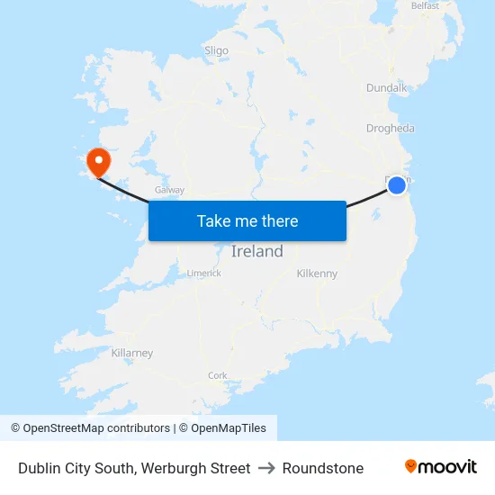 Dublin City South, Werburgh Street to Roundstone map