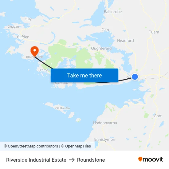 Riverside Industrial Estate to Roundstone map