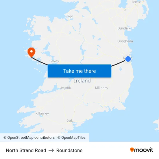 North Strand Road to Roundstone map