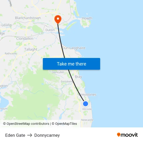 Eden Gate to Donnycarney map