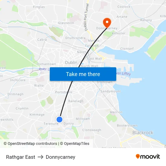 Rathgar East to Donnycarney map