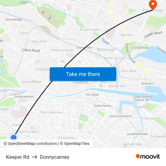Keeper Rd to Donnycarney map
