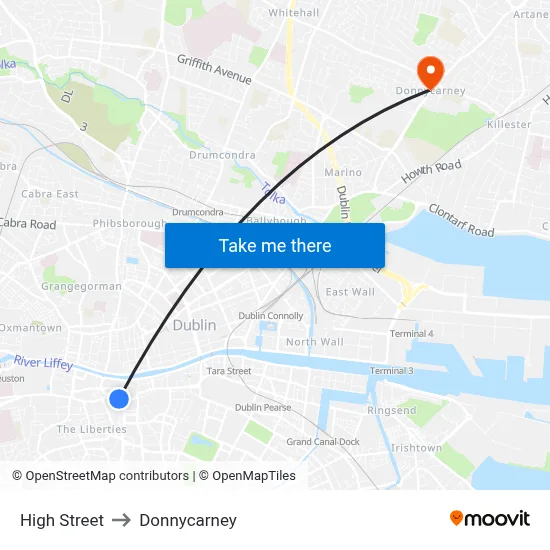 High Street to Donnycarney map