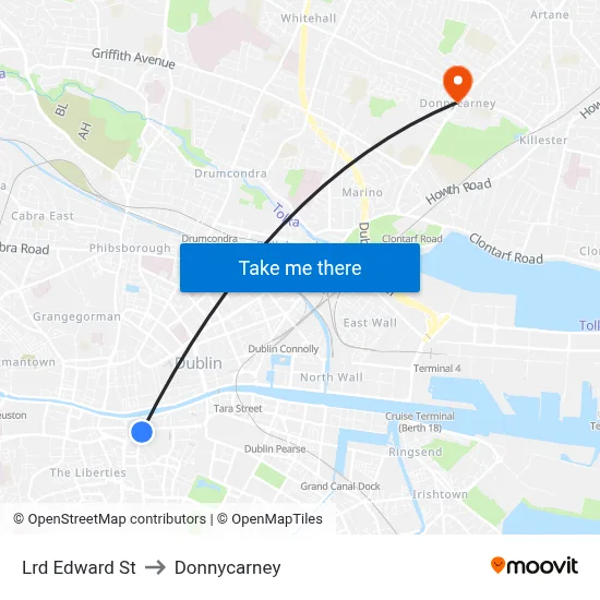 Lrd Edward St to Donnycarney map