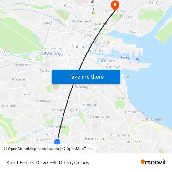 Saint Enda's Drive to Donnycarney map