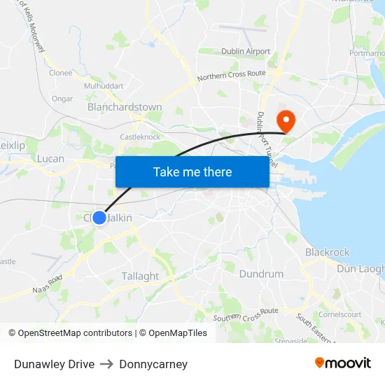 Dunawley Drive to Donnycarney map