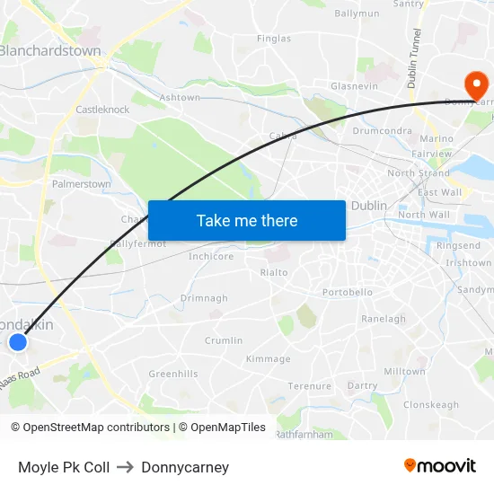 Moyle Pk Coll to Donnycarney map