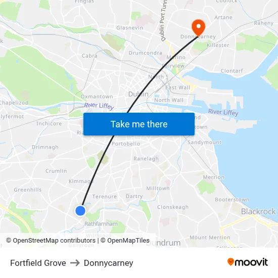 Fortfield Grove to Donnycarney map