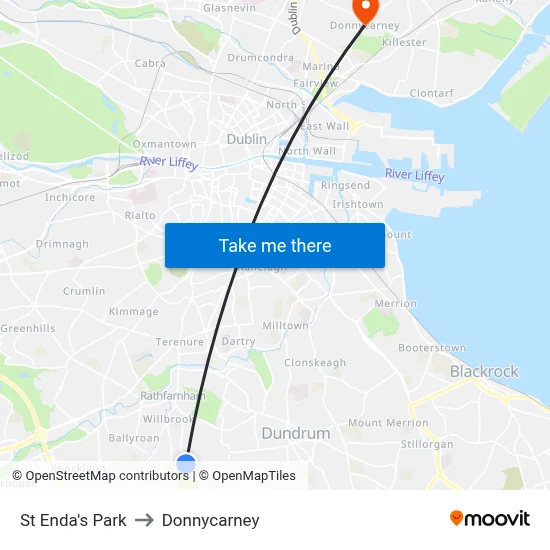 St Enda's Park to Donnycarney map