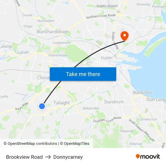 Brookview Road to Donnycarney map