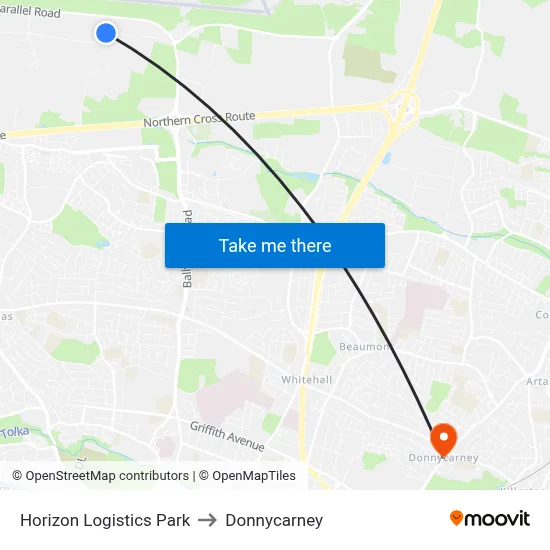 Horizon Logistics Park to Donnycarney map