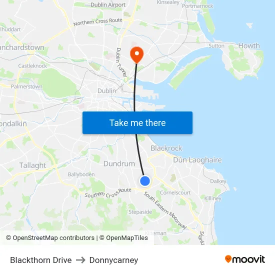 Blackthorn Drive to Donnycarney map