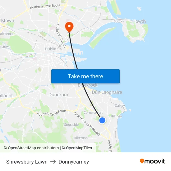 Shrewsbury Lawn to Donnycarney map