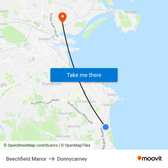 Beechfield Manor to Donnycarney map