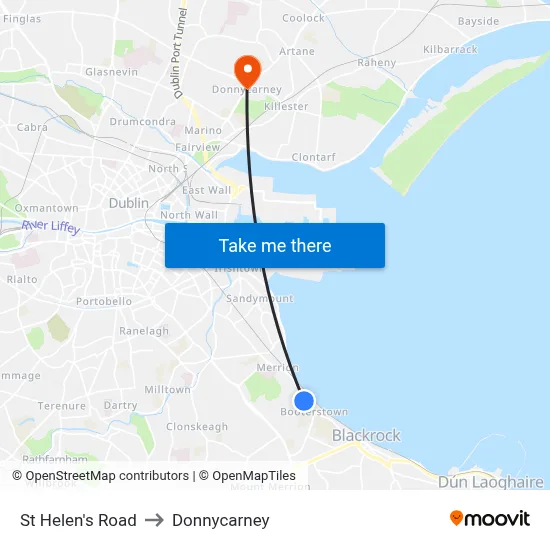 St Helen's Road to Donnycarney map