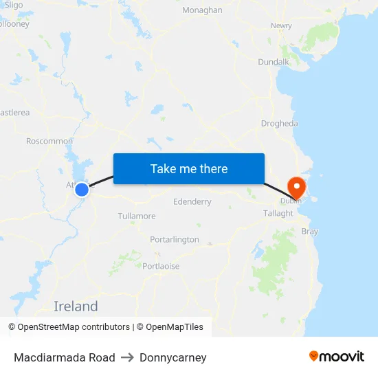 Macdiarmada Road to Donnycarney map