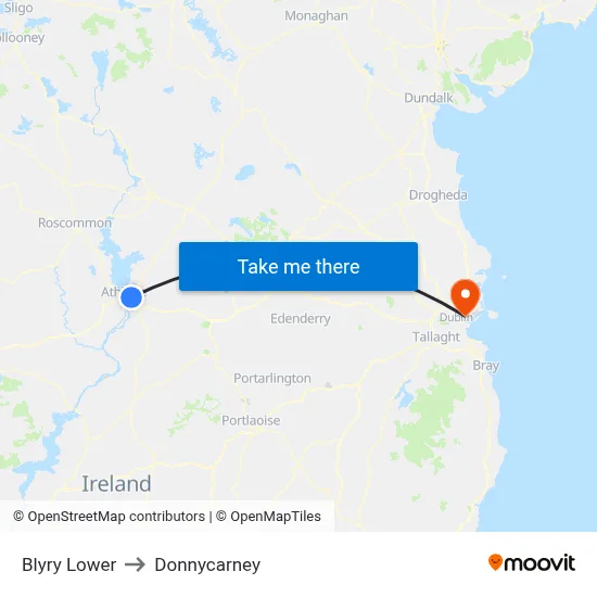Blyry Lower to Donnycarney map