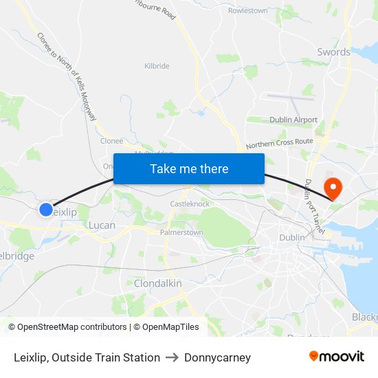 Leixlip, Outside Train Station to Donnycarney map