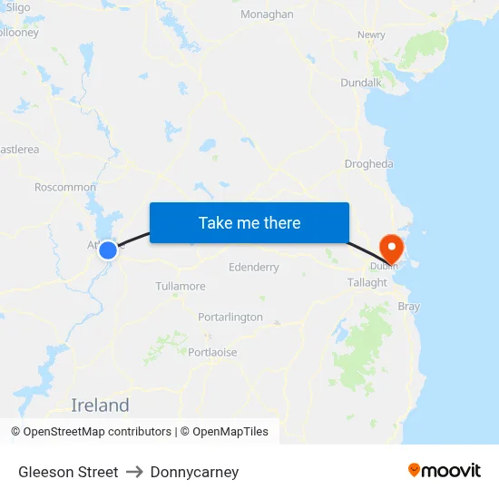 Gleeson Street to Donnycarney map