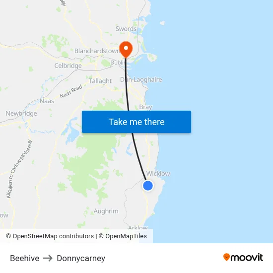 Beehive to Donnycarney map