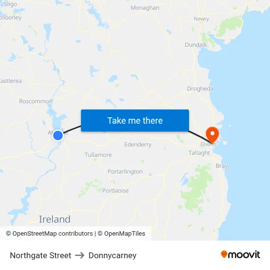 Northgate Street to Donnycarney map