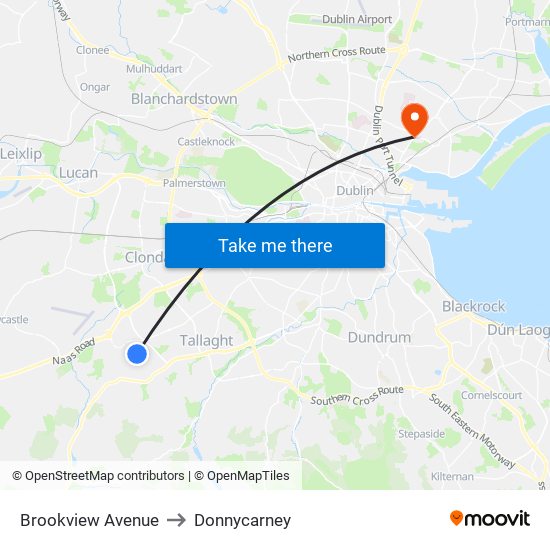 Brookview Avenue to Donnycarney map