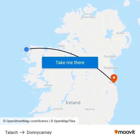 Talach to Donnycarney map